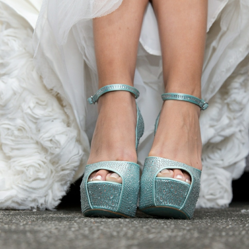 Blue by Betsey Johnson- Tiffany Blue Platform pump